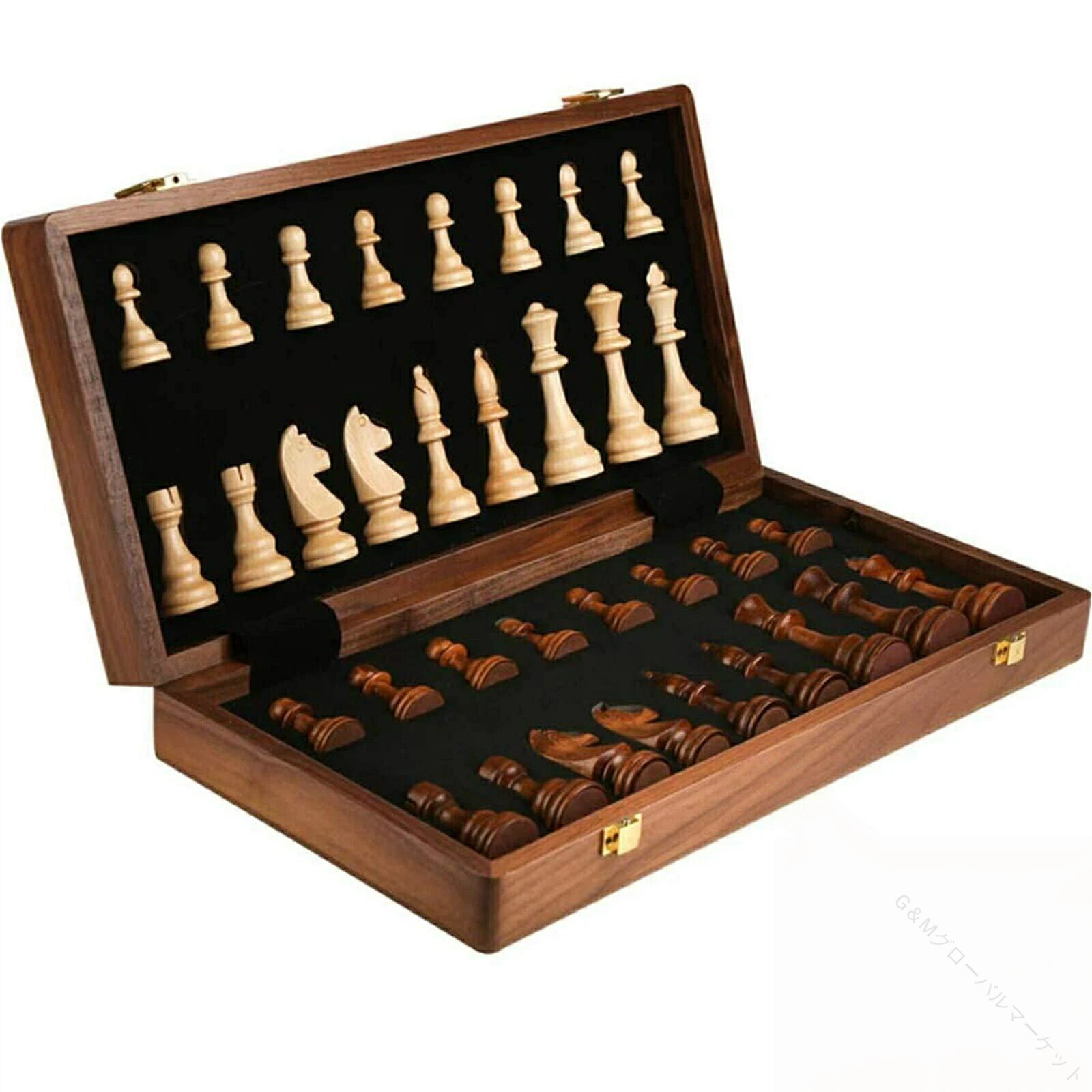 木製チェスセット 折りたたみ式 国際チェス レディース向け ギフトボックス付き 知育玩具 高級チェス盤 家族遊び パーーティーゲーム 耐久仕様 おしゃれデザイン コンコンパクト収納