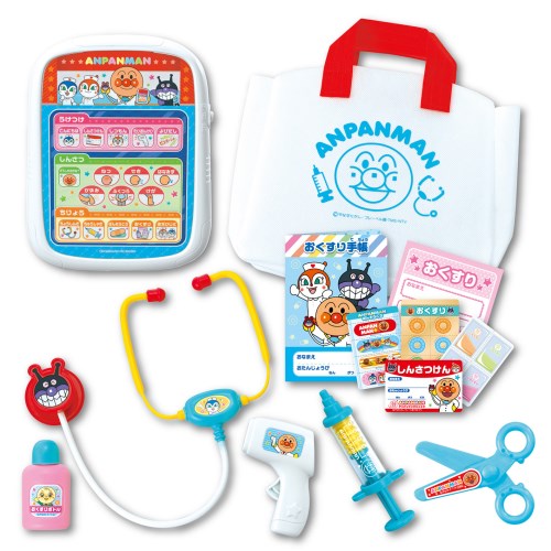 【4/6 09:59まで! 最大2000円OFFクーポン!!】おしゃべりがいーっぱい電子カルテ アンパンマンDXおいしゃさんセット ままごと お医者さんごっこ 病院 医者 先生 問診 診察 聴診器 プレゼント 誕生日 おもちゃ こども 子供 知育 勉強 3歳
