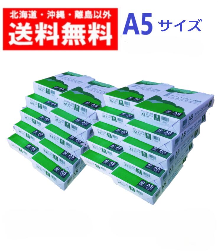 APP 高白色 ホワイト A5 コピー用紙 白色度93% 紙厚0.09mm 10000枚(500枚×20冊) 2ケース