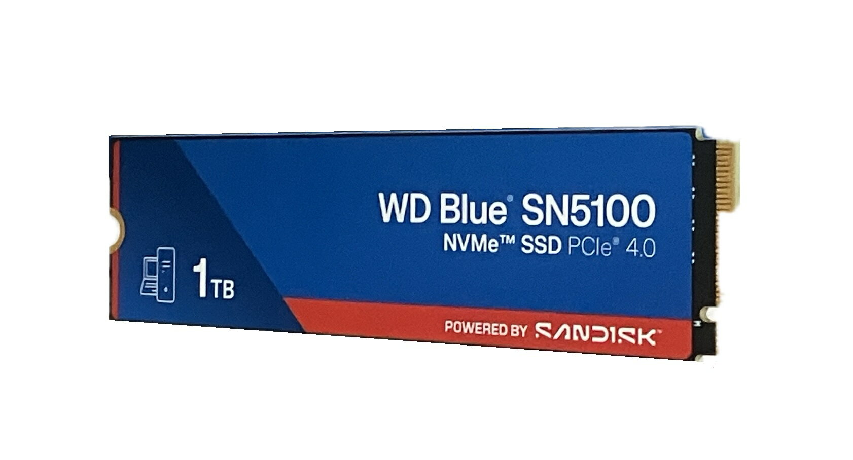 WD Blue SN5100 1TB NVMe SSD - M.2 2280 PCIe Gen 4.0 内蔵ソリッドステートドライブ - 読み取り速度 最大7.100MB/秒 PC/ノートパソコン用アップグレードストレージ - WDS100T5B0E