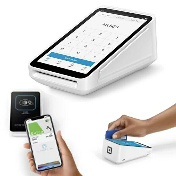 Squareターミナル 決済端末A-SKU-0609 クレジットカード・デビットカード・電子マネー・PayPay対応｜オールインワンキャッシュレス決済端末｜レシート発行機能付き スクエアターミナル