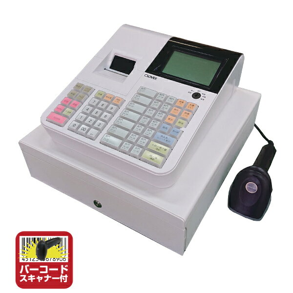 レジスター クローバー電子 JET-680 感熱紙タイプ バーコードスキャナ付 (インボイス対応モデル) | 小型 JET680 業務用 飲食店 PC設定対応 SDカード対応 店舗用品 インボイス対応 キャッシュレジスター クローバー キャッシャー 領収書発行 小型レジスター スキャナー |