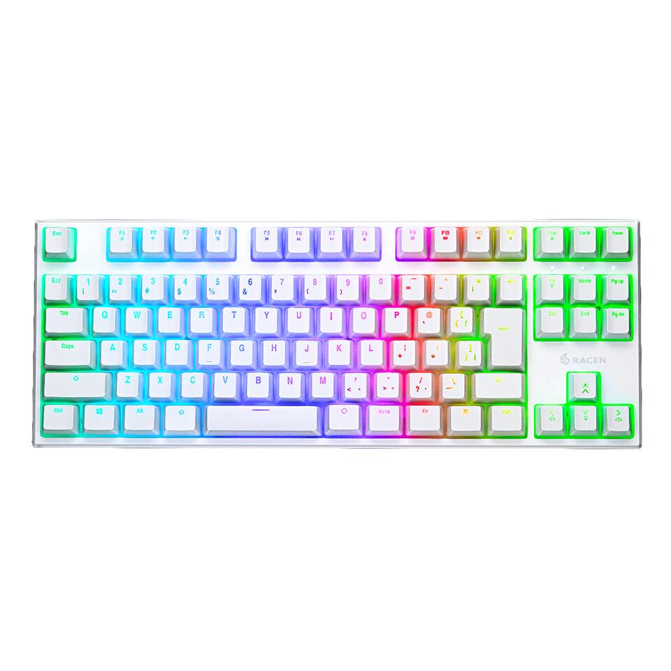 【新品】CENTURY [CRC-GKMGRT01WT]RACEN 磁気スイッチ式ゲーミングキーボード MagSwift ホワイト [有線 /91キー /テンキーレス /日本語配列 ]