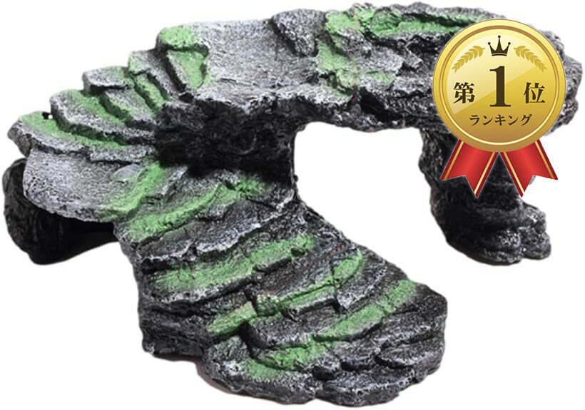 【楽天ランキング1位入賞】爬虫類シェルター 亀隠れ家 飼育 加湿生息地の装飾(黒)