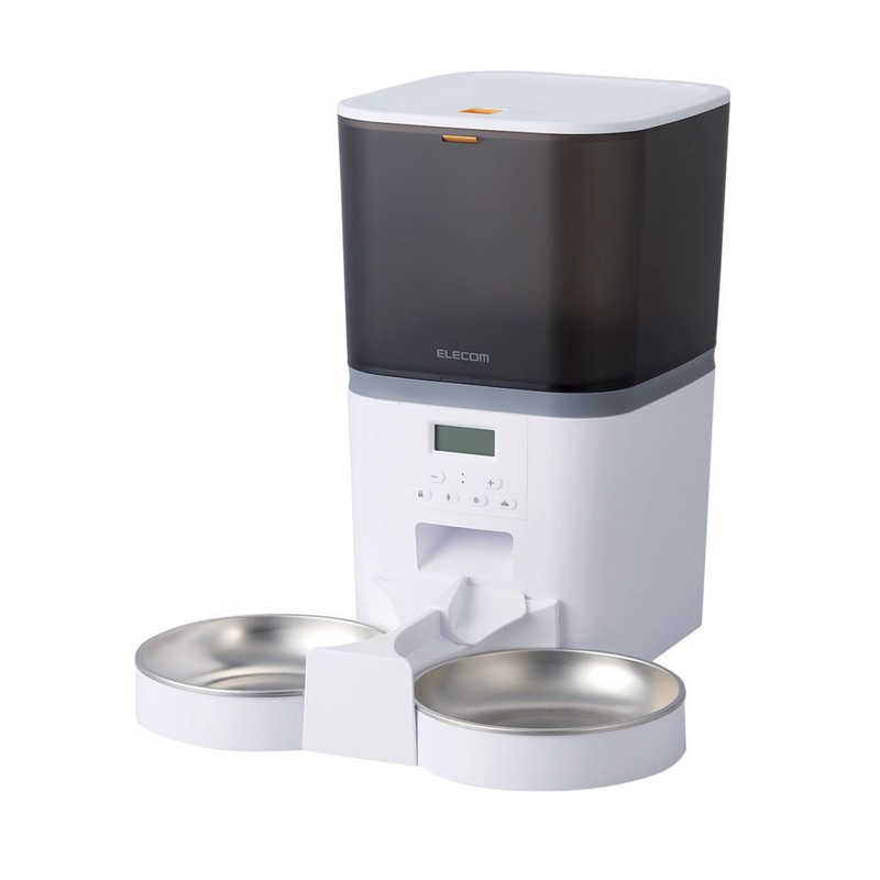 エレコム　ELECOM　 ペット用自動給餌器 2匹用 ホワイト　PET-AF02WH