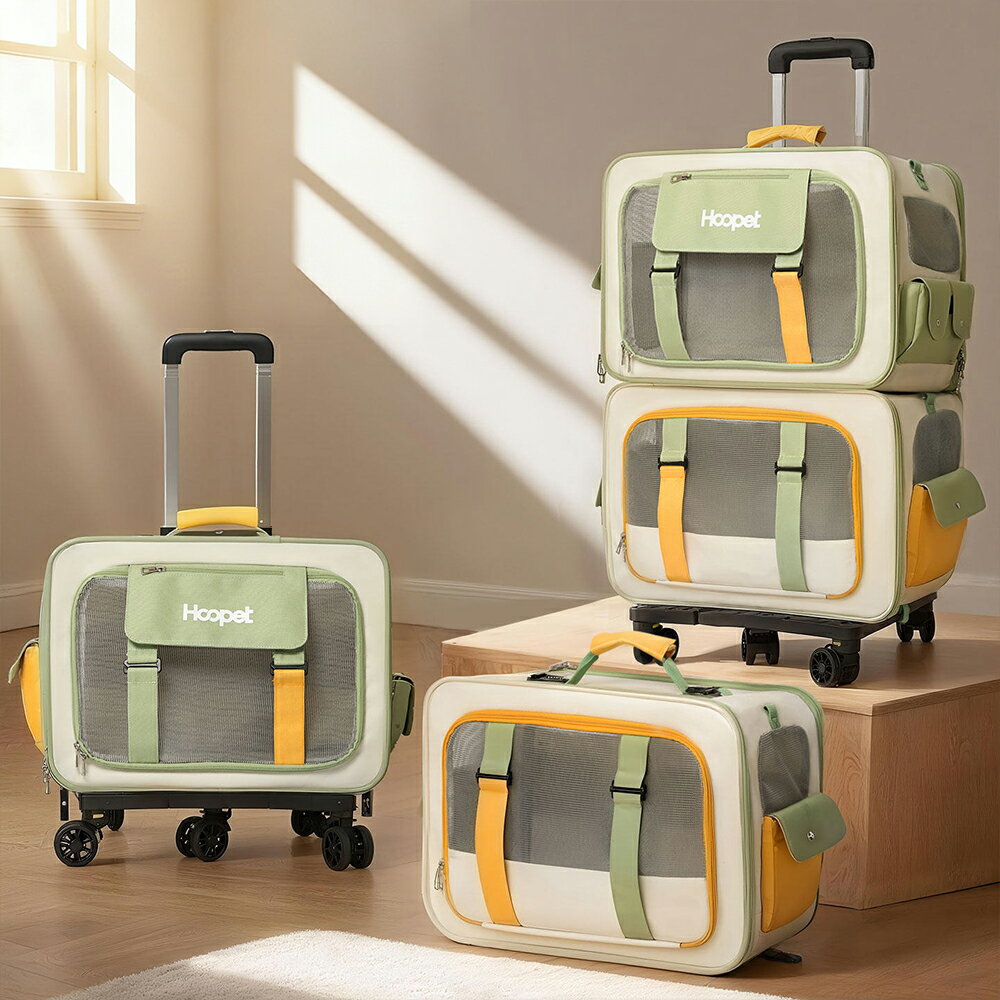 「多頭飼い家庭に最適」ペットキャリーカート 2匹の猫対応 ペットキャリー 3way 折りたたみ キャリーバッグ 犬 猫 小型犬 中型犬 ペットキャリーバッグ 通気 安定 ペットキャリーケース 飛び出し防止 ショルダー付き ペットバッグ 旅行 散歩 避難用 IwaiLoft