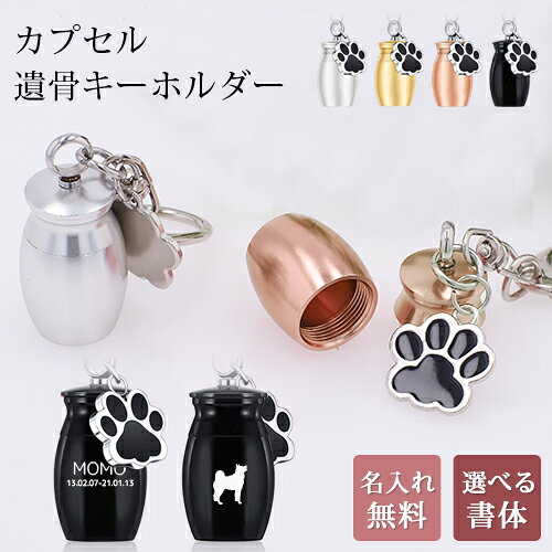 遺骨カプセル 遺骨 キーホルダー 名入れ アクセサリー ペット 分骨 遺毛 ミニ骨壷 【名入れ無料】 犬 猫 遺骨入れ ペットロス カプセル 刻印入り メモリアルグッズ 【在庫限り】 入学 卒園 母の日