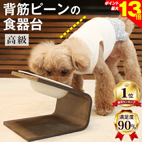 23:59までポイント最大13倍【獣医師推奨】SNSで話題！楽天1位 犬 猫 小型犬 ペット 食器台 フードボウル フードスタンド 食器スタンド 陶器 傾斜のある食器台 (S、L) 高さがある 高さ調整 食べやすい こぼれない 餌入れ 木製 スタンド 猫用 食器 皿 餌入 えさ ネコボウル