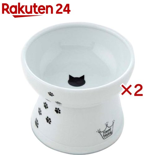 猫壱 ハッピーダイニング 脚付フードボウルL 猫柄 シリコン付き(2セット)【猫壱】