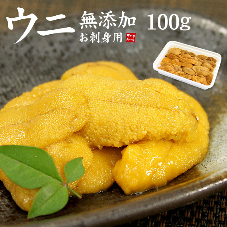 無添加お刺身ウニ100g とろける食感がたまらない うに丼約1.5杯分（ギフト プレゼント 雲丹 海栗 寿司 刺身 海鮮丼 手巻き寿司 おつまみ 母の日 父の日 敬老の日 誕生日 贈り物 御祝 内祝）《ref-un2》[[生ウニ100]