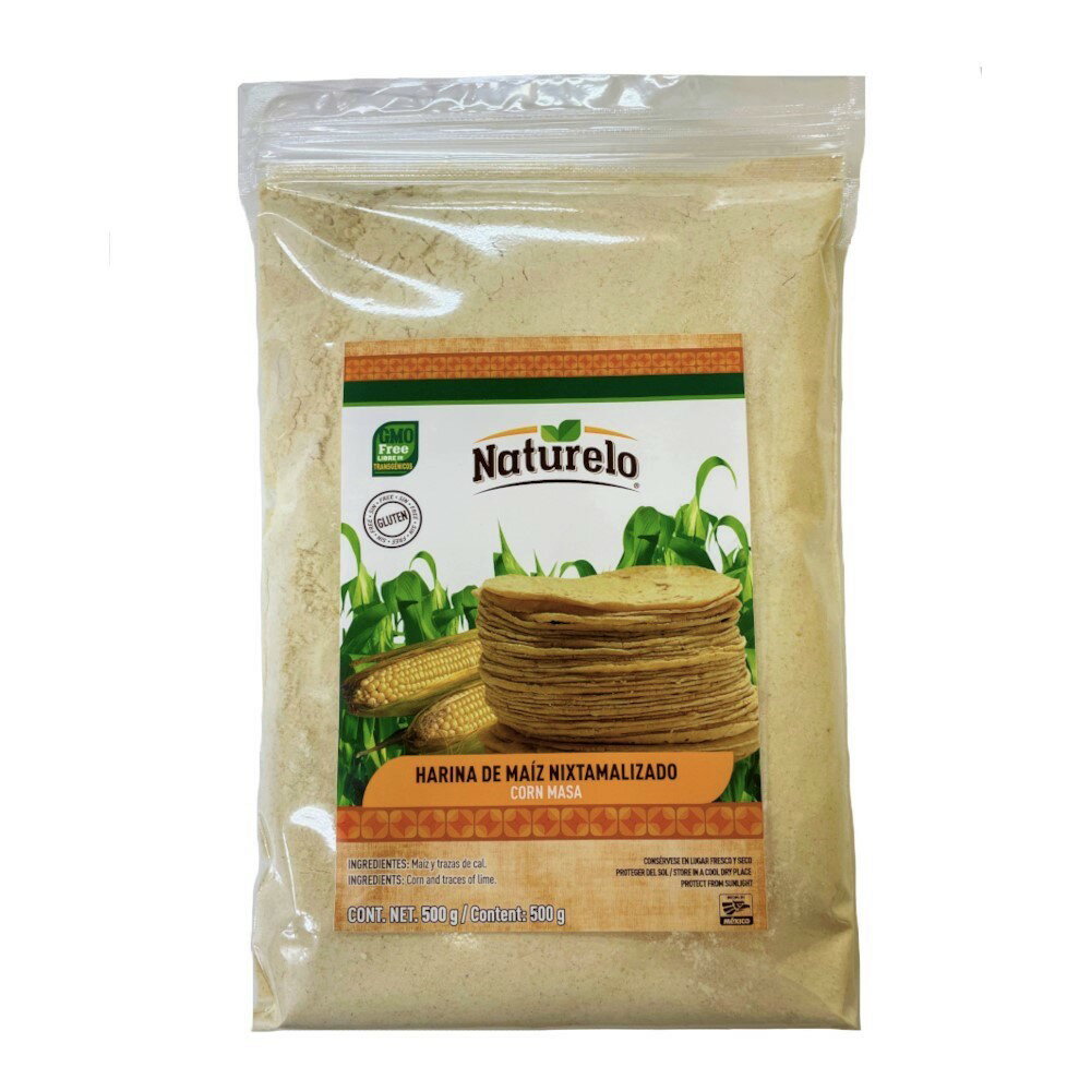 ホワイトコーンマサ とうもろこし粉 (ホワイトマサ) 500g ナチュレロ HARINA DE MAIZ BLANCO NATURELO 500G 【トルティーヤの皮】【masa】【ビーガン】【グルテンフリー】【保存食 パン】【非常食】【保存食】【長期保存】|母の日 母の日ギフト2026