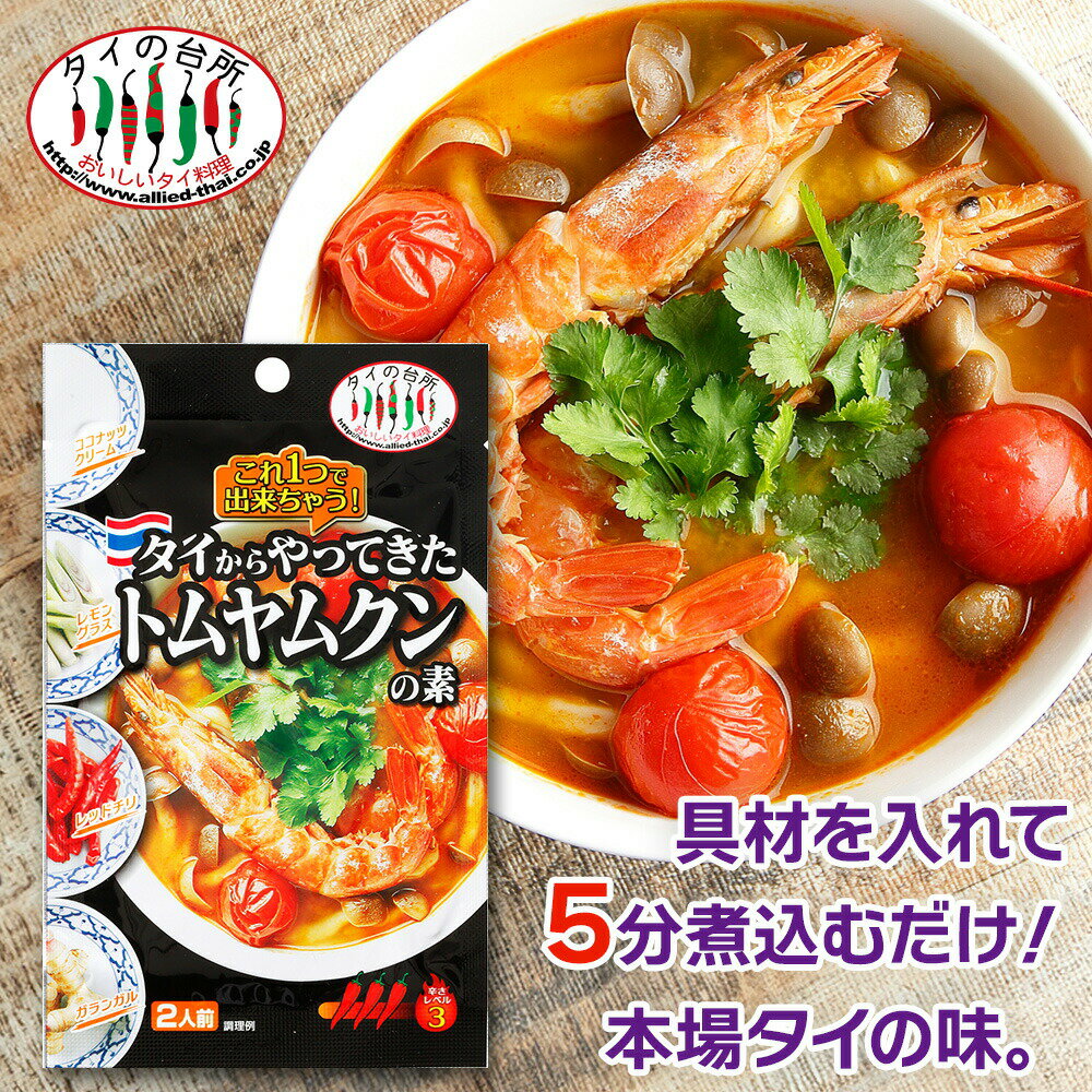 タイからやってきた トムヤムクンの素 70g 約2人前 タイの台所 時短 エスニック料理 タイ料理 トムヤム 調味料 ペースト
