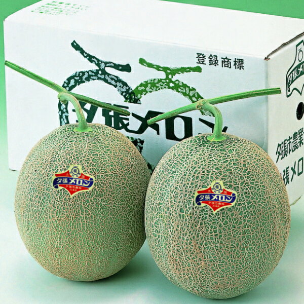 【予約】夕張メロン 秀品 特大玉 2kg前後（2玉）送料無料 共撰※沖縄は送料別途加算 花見 GW 新生活