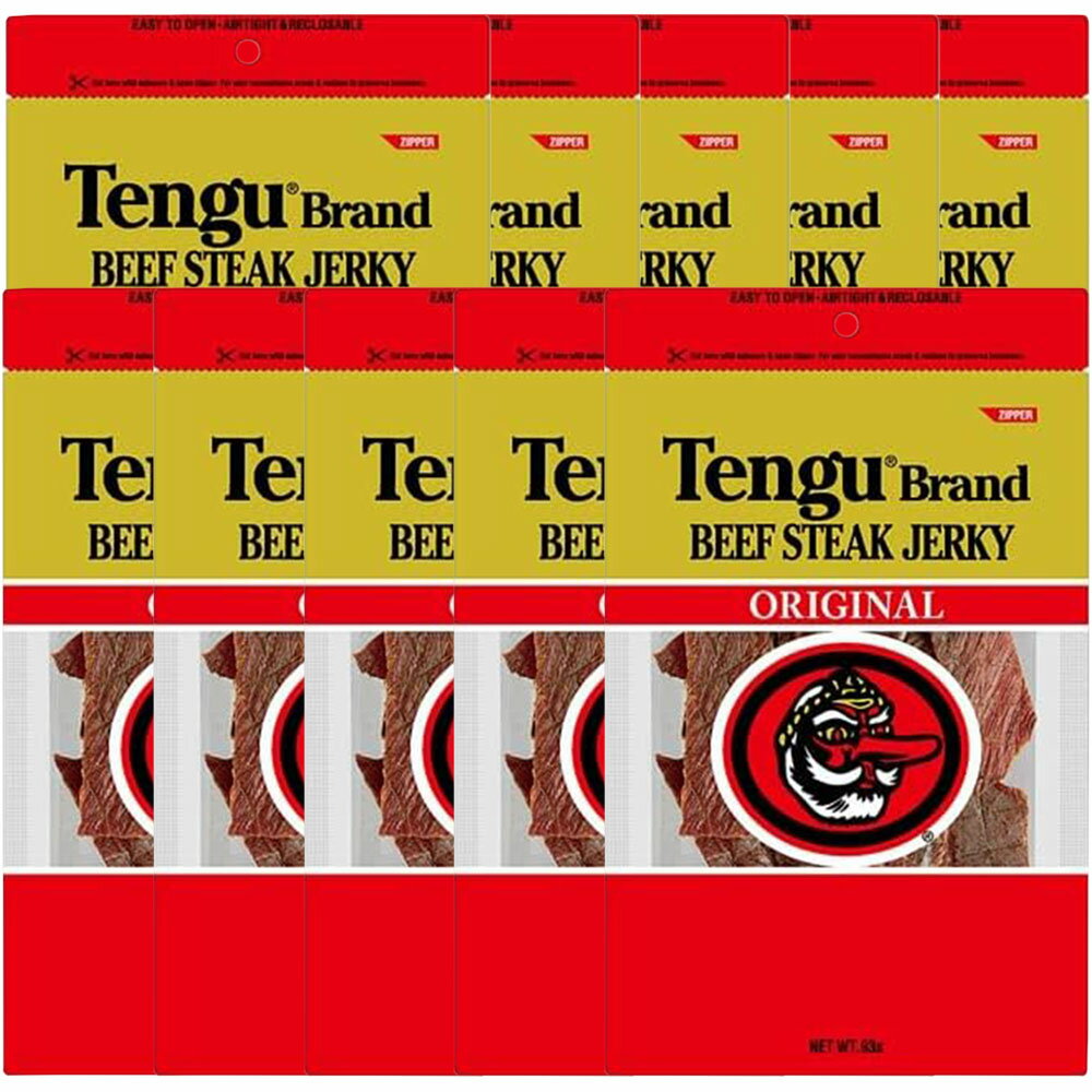 送料無料 テング ビーフジャーキー オリジナル 93g×10袋セット おつまみ 天狗 肉乾