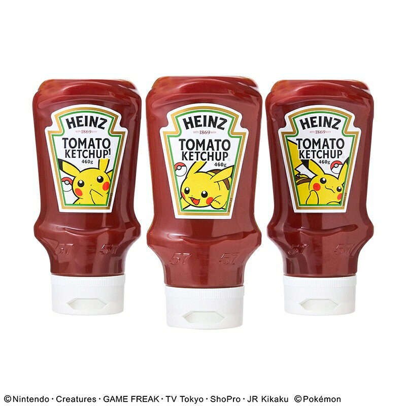 HEINZ ハインツ トマトケチャップ 逆さボトル ピカチュウ ※アソートの為種類は選べません