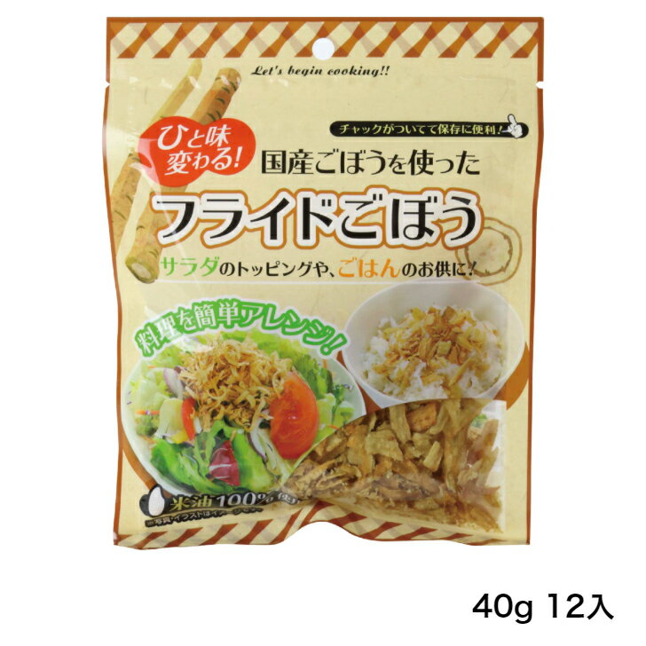国産ごぼうを使ったフライドごぼう 40g 12袋入り 米油100% フライドゴボウ