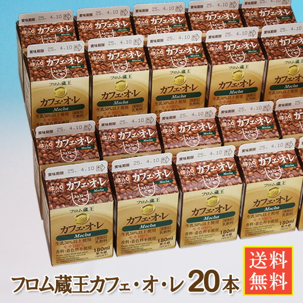 【賞味期限の短い】フロム蔵王カフェオレ20本セット【送料無料】(賞味期限4/9)※出荷4/4～