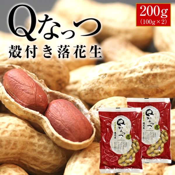 2025年 千葉県産 Qなっつ 殻付き落花生【送料無料】【お試し品】 【ALL¥1000】 落花生 200g(100g×2)ピーナッツ らっかせい おつまみ 1000円 送料無料 ポッキリ Qナッツ ※こちらの商品はゆうパケットとなります。