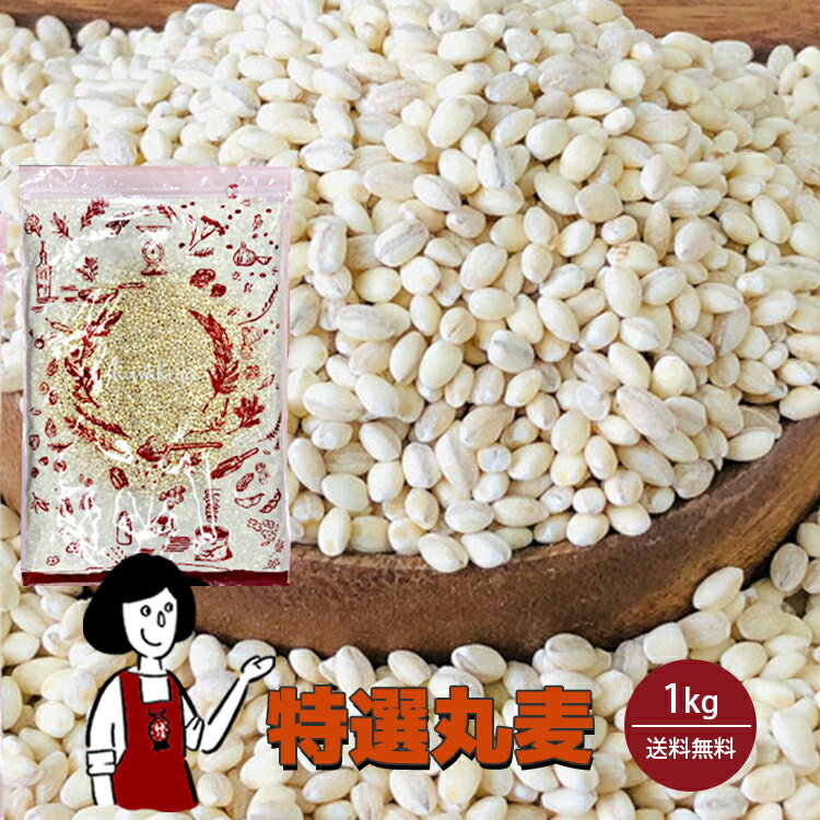 ＼今！売れてます／特選丸麦 1kg・1kg×3／ 国産 送料無料 チャック付 特選 大麦 食物繊維 βグルカン こわけや