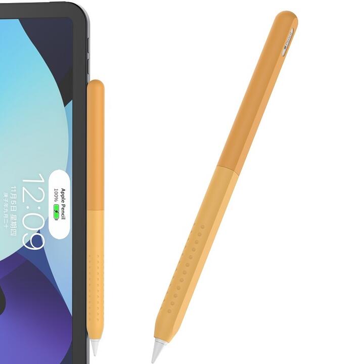 AHAStyle Apple Pencil 第2世代/Pencil Pro用 高品質 シリコン カバー アップルペンシル2 保護カバー ペアリング、充電対応 ツートンカラー ロゴ孔あり ロゴ見せ(ブルー、グレー、グリーン、オレンジ、パープル、ピンク)6色選択