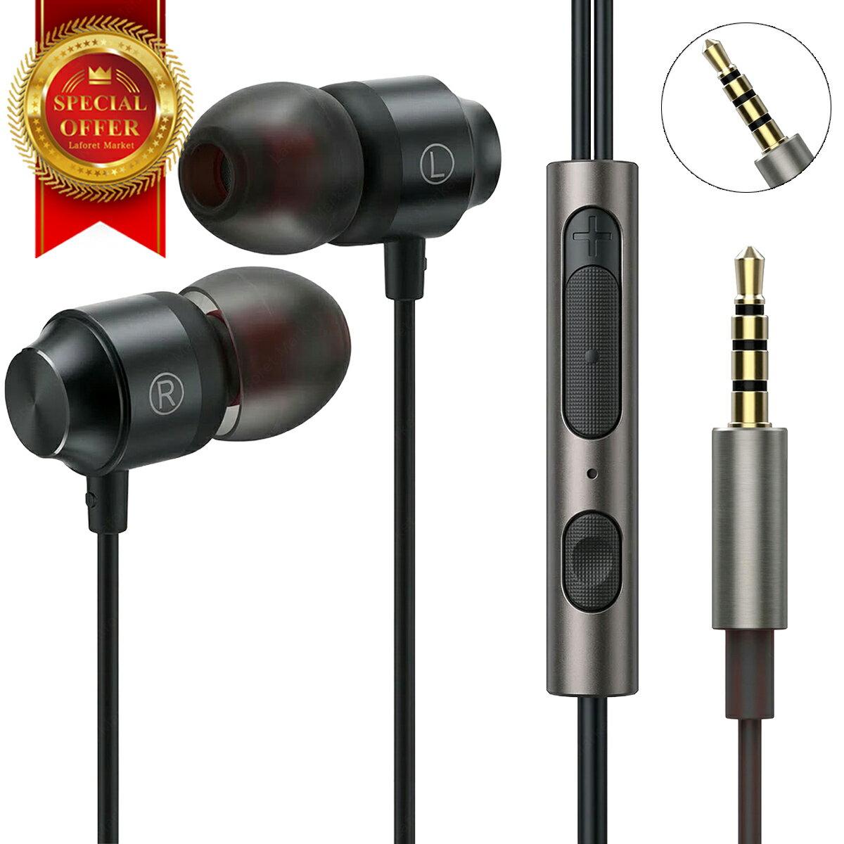 【楽天1位】マイク付きイヤホン ゲーミングイヤホン イヤホンマイク ヘッドセット イヤホン マイク pc用 有線 マイク付き ヘッドセット ゲーム イヤホン switch イヤホン イヤホン マイク付き 有線 iphone通話 スマホ ミニプラグ 3.5mmプラグ 送料無料 earphone4