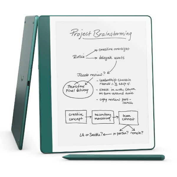 Amazon｜アマゾン Kindle Scribe Notebook Design - 10.2インチディスプレイ、64GBストレージ、ノート機能搭載、プレミアムペン付き (2024年発売) メタリックジェード B0CZ9SX1GW