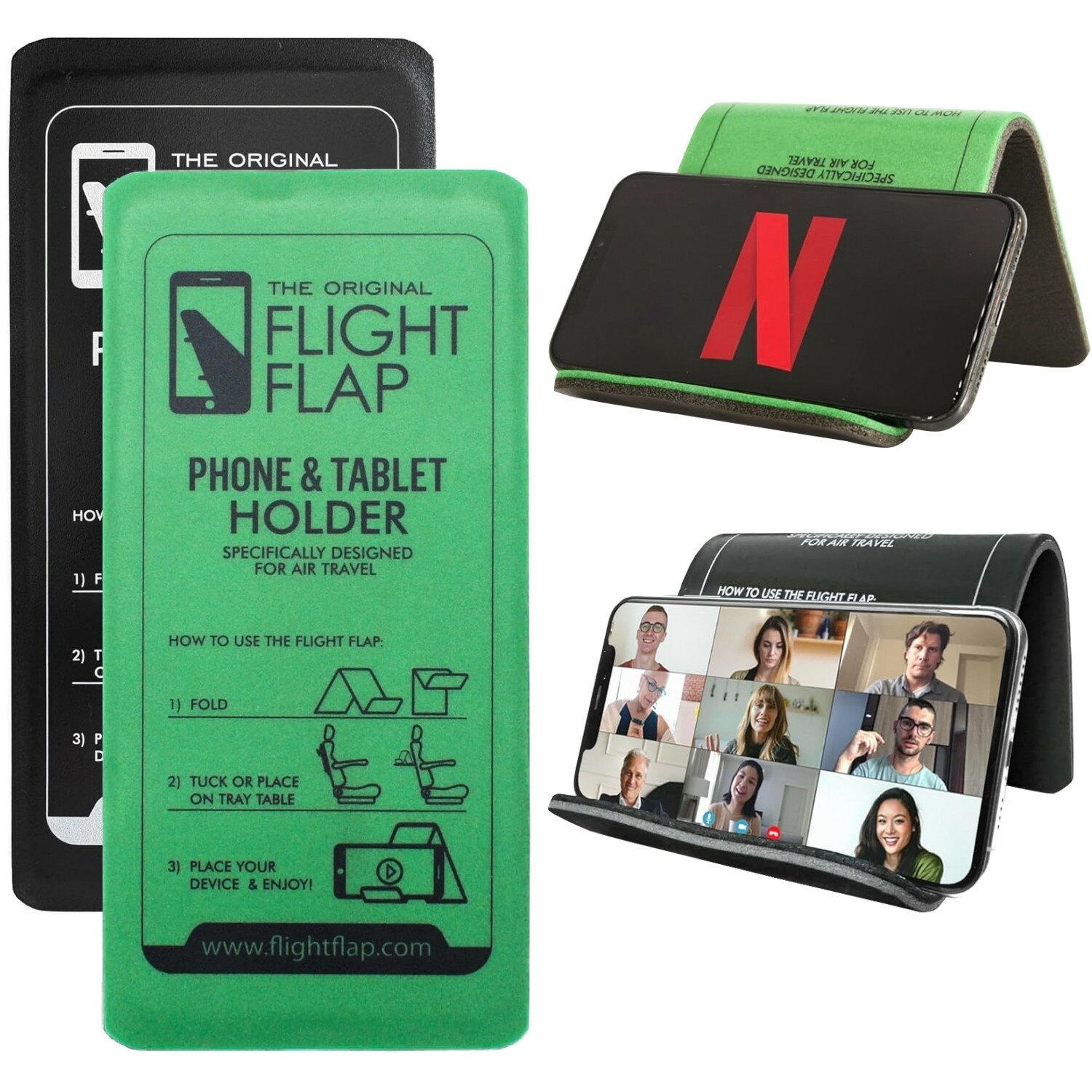 【スマホスタンド】 フライトフラップ Flight Flap ｜ 飛行機旅行の必需品 携帯電話ホルダー スマホホルダー スマホスタンド タブレットスタンド 折りたたみ おしゃれ フレックスフラップ FlexFlap