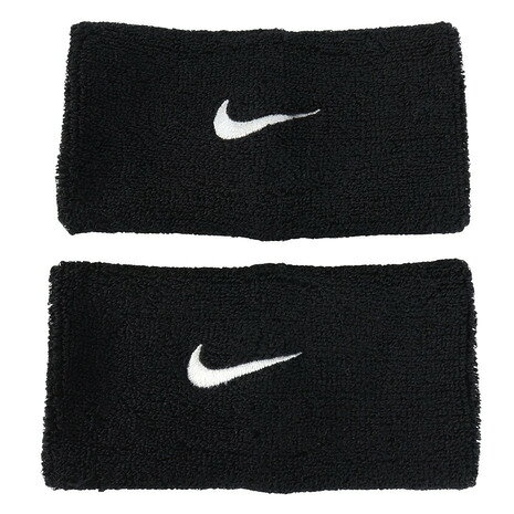 【ポイント10倍！要エントリー★4/4 20:00-4/6 23:59まで】ナイキ（NIKE）（メンズ、レディース）スウッシュ クラシック ダブルワイド リストバンド 2P ブラック×ホワイト BN4000-010