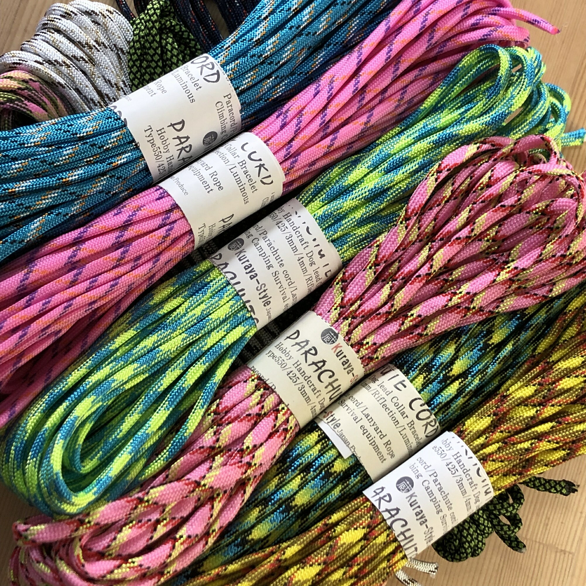 ◆パラコード/Paracord 550 7Strand 4mm●限定/アウトレット●カラー色々◆