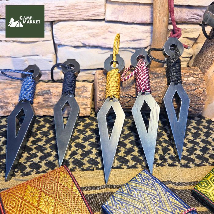 【フジノハガネ】ninja series『クナイさん』ー薪割りクサビーニンジャシリーズ 薪割り キャンプ アウトドア 焚き火 鉄 厚み9ミリ 全長19センチ 親子で薪割り