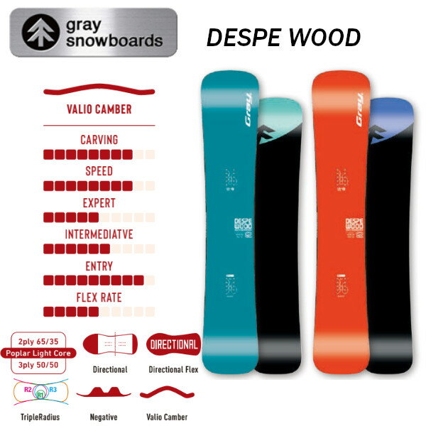 特典付き 26-27 GRAY グレイ スノーボード DESPE WOOD デスペウッド ハンマーヘッド カービング ボード 正規販売店 SNOWBOARD 2026-2027 ご予約商品