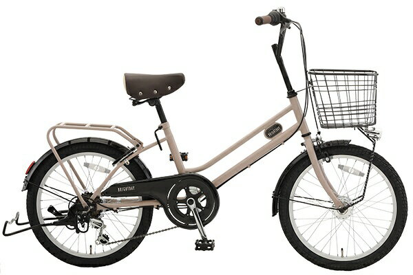 【エントリーで最大全額ポイント還元｜4/5まで】 アサヒサイクル｜Asahi Cycle 自転車 ブライトデイ プラス BRIGHTDAY 206S マットモカベージュ BDP06B [外装6段 /20インチ]2025年モデル【キャンセル・返品不可】 【代金引換配送不可】