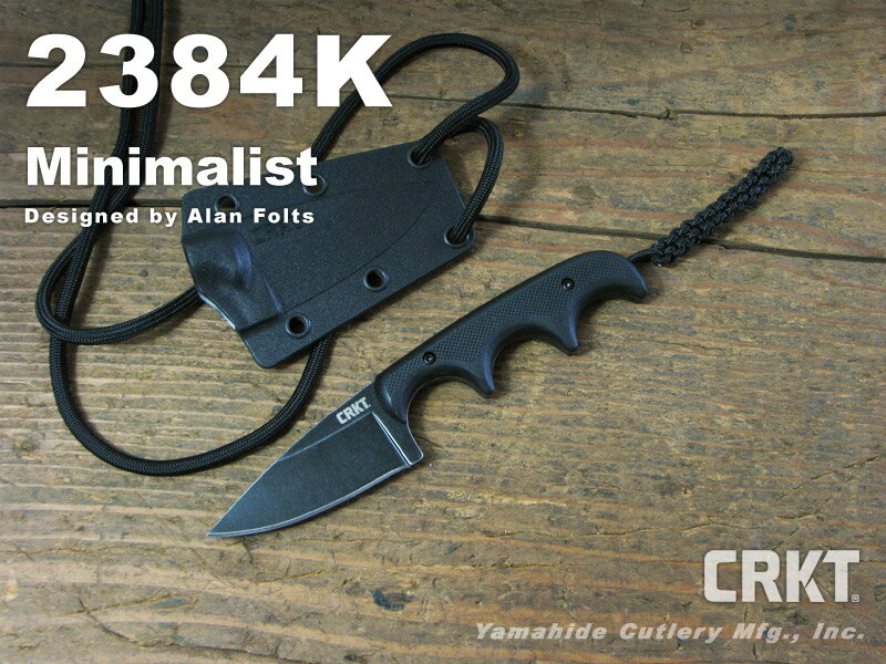 CRKT 2384K ミニマリスト ブラック ドロップポイント コロンビアリバーナイフ&ツール ネックナイフ ポケットナイフ ミニナイフ