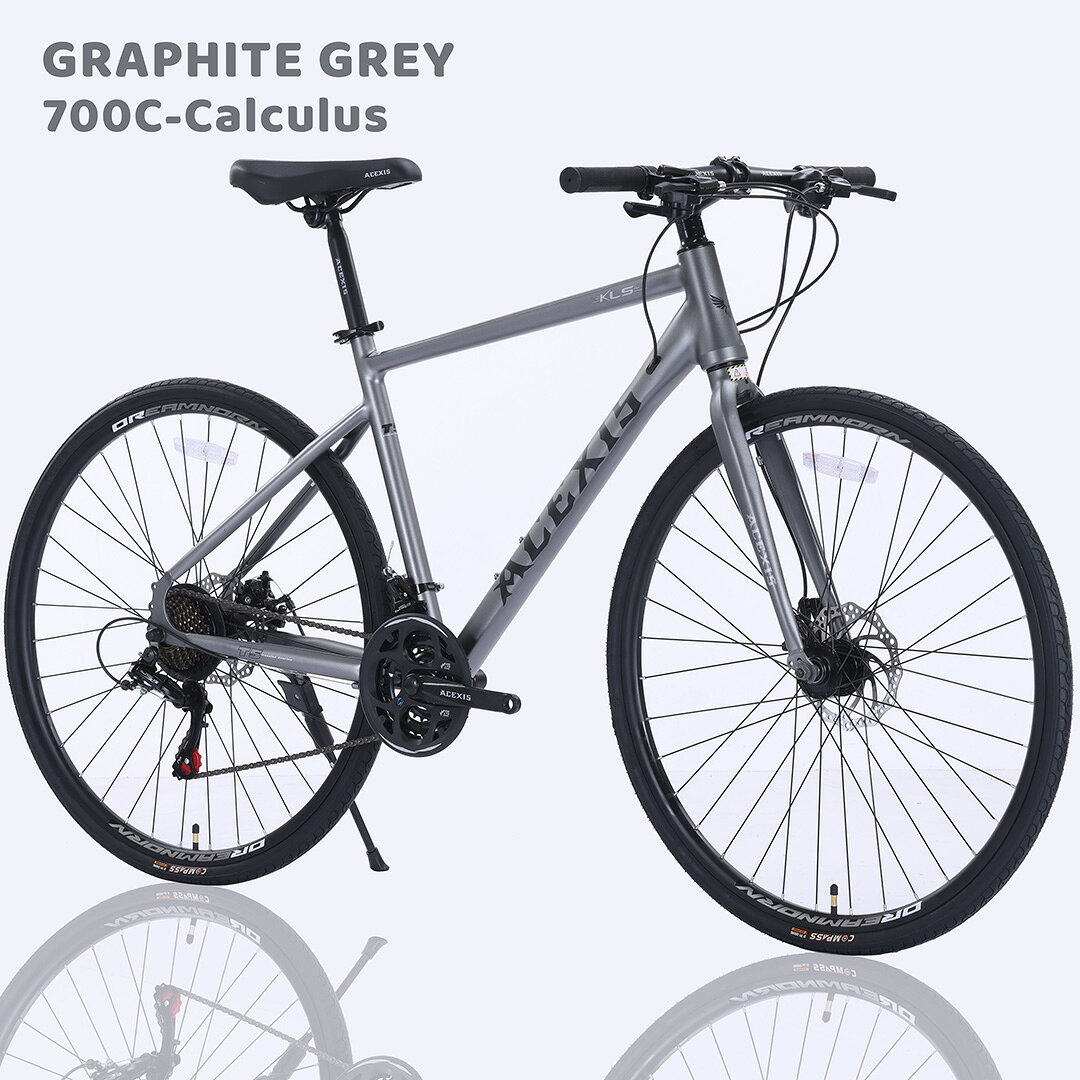 【新生活応援特価1,000円OFF！】【完成車お届け可能】クロスバイク シマノ21段変速 適応身長160cm以上 厚手クッションサドル ディスクブレーキ 通勤 通学 プレゼント 誕生日