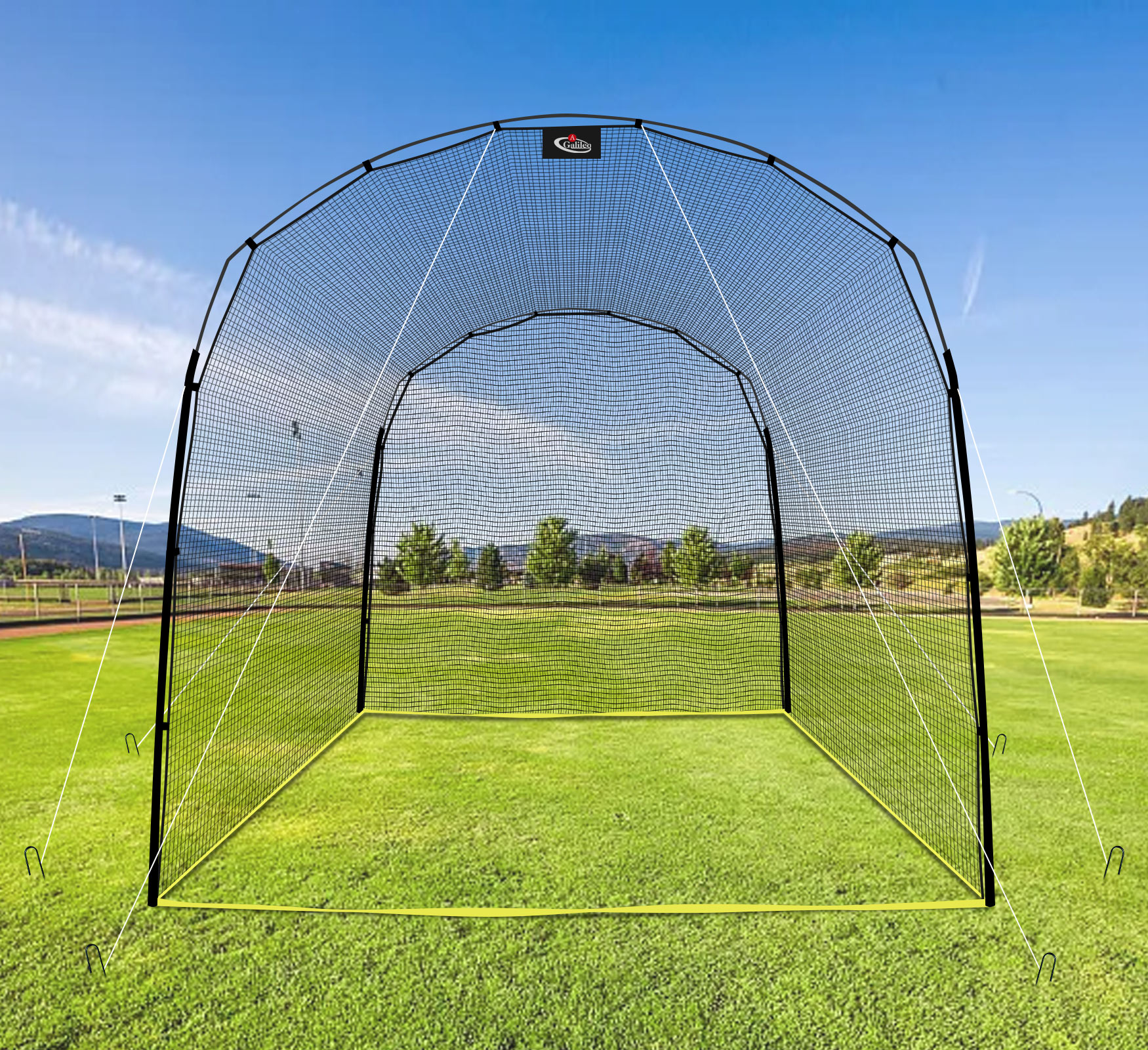 バッティングケージ バッティング ネット 野球 野球ネット 野球ケージ 野球練習場 練習用 バッティング練習 3×4×3m 大型 屋外用 軟式・硬式対応 飛散防止 組み立て式 持ち運び便利