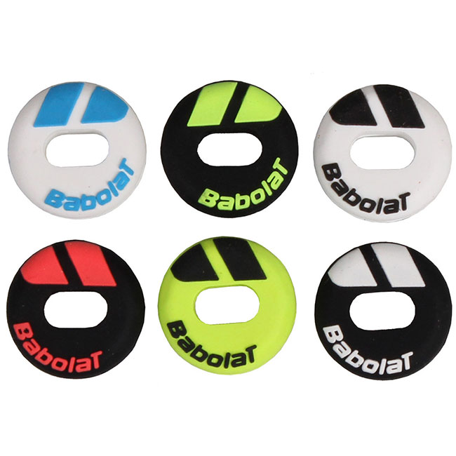 【6個入り】バボラ(Babolat) カスタムダンプ 振動止め 丸型 アソート テニス用 (22y2m)[次回使えるクーポンプレゼント]
