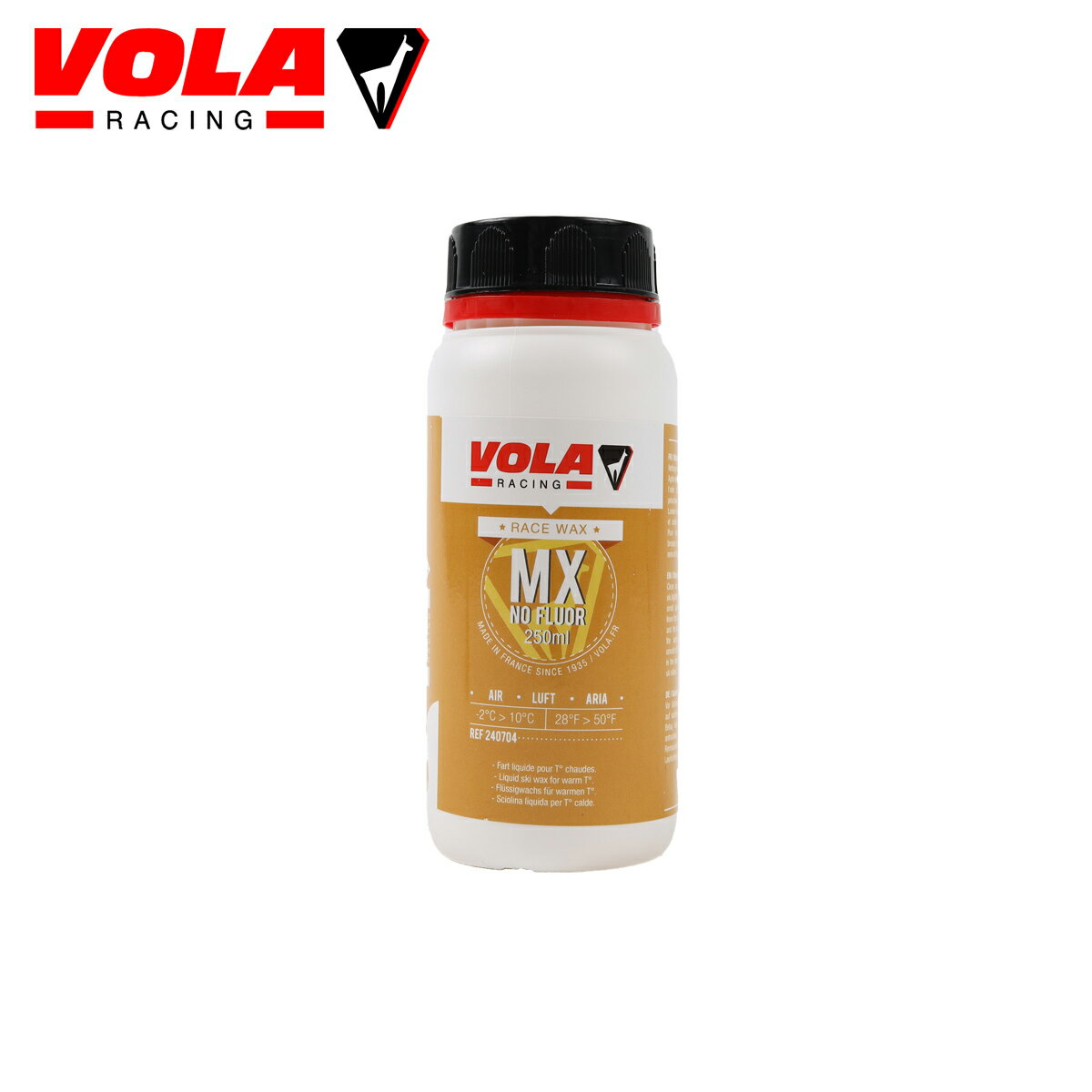 【エントリーでP最大10倍！4日20時〜】 VOLA ボラ リキッド ワックス MX NO FLUOR YELLOW 250ml 液体 スキー スノーボード スノボ