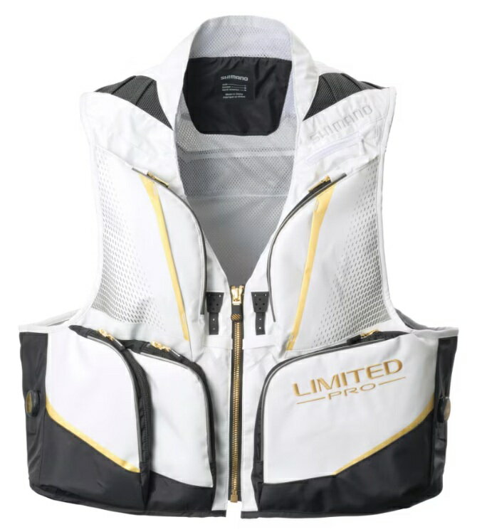 シマノ (shimano) VE-560Y ホワイト Lサイズ リミテッドプロ 2WAYベスト